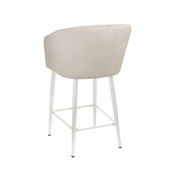 Стул полубарный Микки Белый / Velutto 04