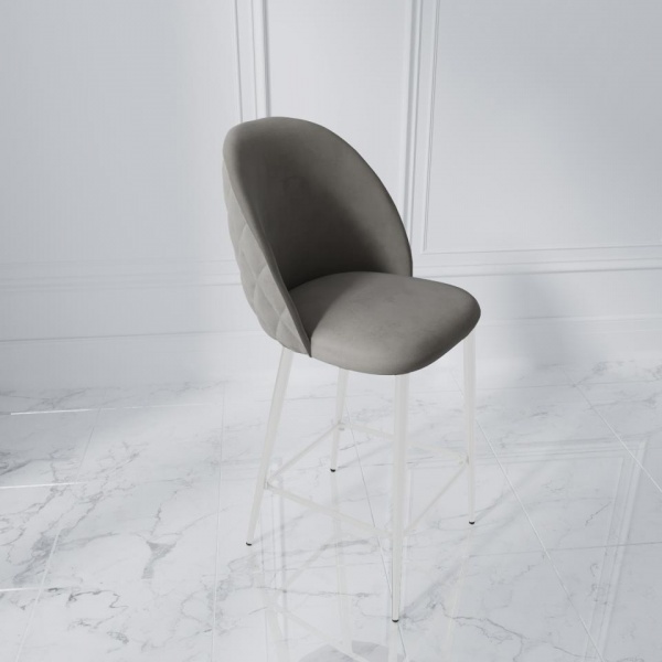 Стул полубарный Дэни Белый / Velutto 52