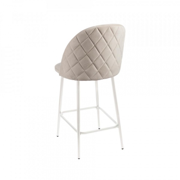 Стул полубарный Дэни Белый / Velutto 04