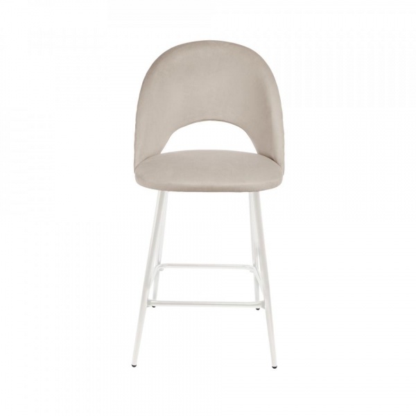 Стул полубарный Тоби Белый / Velutto 04