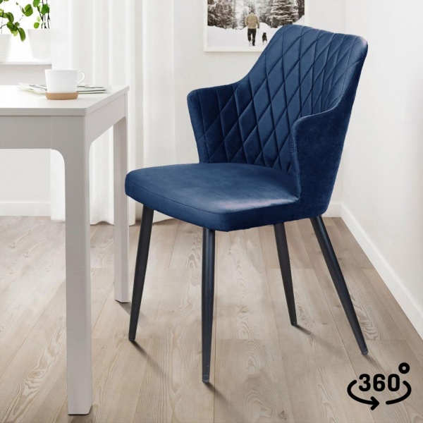 Стул поворотный Хант Ромб 360° Чёрный / Barkhat-M 29