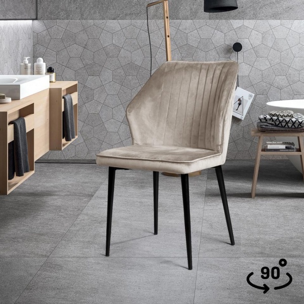 Стул поворотный Берг 90° Чёрный / Barkhat-M 25