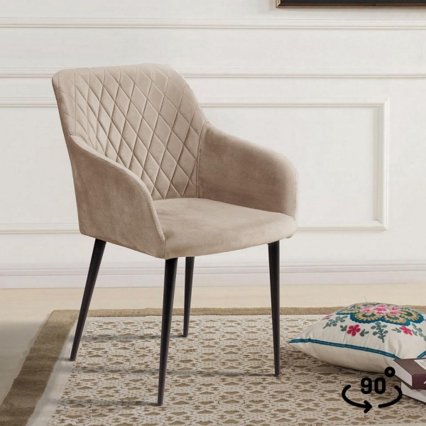 Стул поворотный Роберт 90° Чёрный / Barkhat-M 5