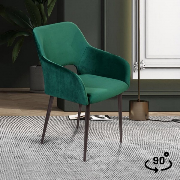 Стул поворотный Чарли 90° Чёрный / Barkhat-M 19