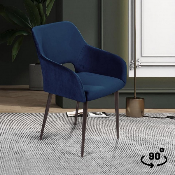 Стул поворотный Чарли 90° Чёрный / Barkhat-M 29