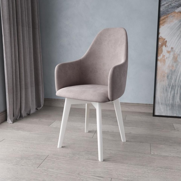 Стул Паскаль Белый / Velutto 08