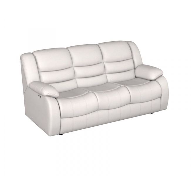 Диван 3-местный электро-реклайнер Ридберг Лаки белый ивори