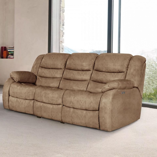 Диван 3-местный электро-реклайнер Ридберг Баффало лава