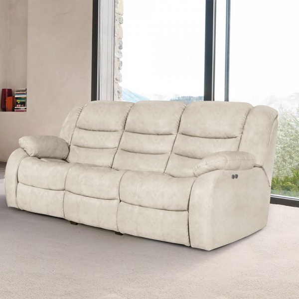 Диван 3-местный электро-реклайнер Ридберг Баффало ивори