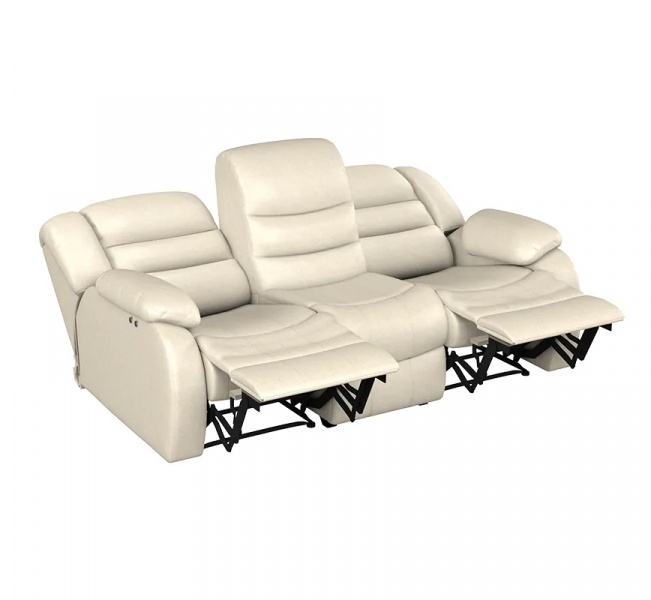 Диван 3-местный электро-реклайнер Ридберг Баффало крем