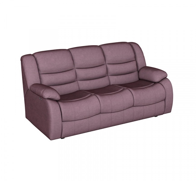 Диван 3-местный электро-реклайнер Ридберг Лаки сиреневый