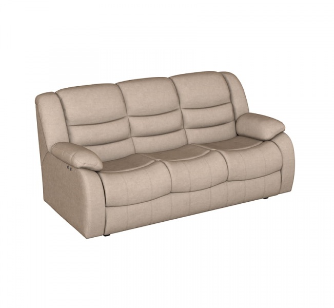 Диван 3-местный электро-реклайнер Ридберг Лаки бежевый