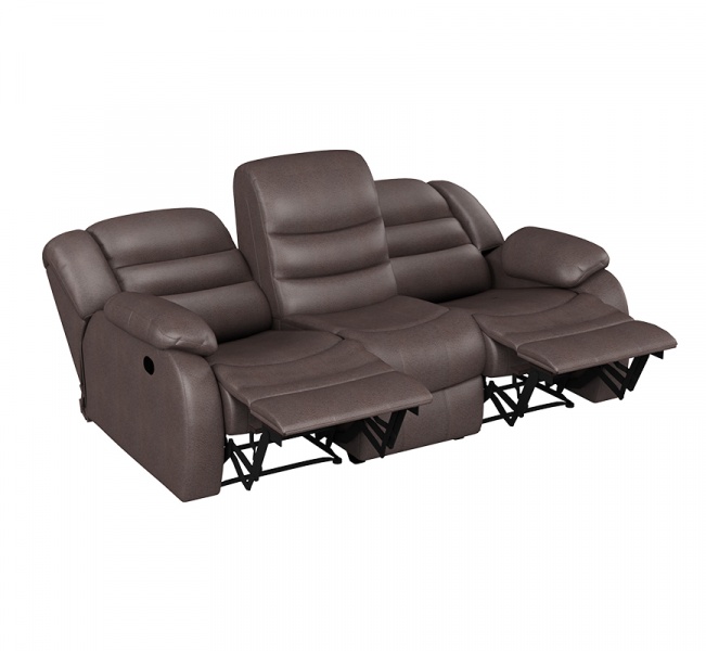 Диван 3-местный с двумя механизмами «Реклайнер» Ридберг Баффало браун