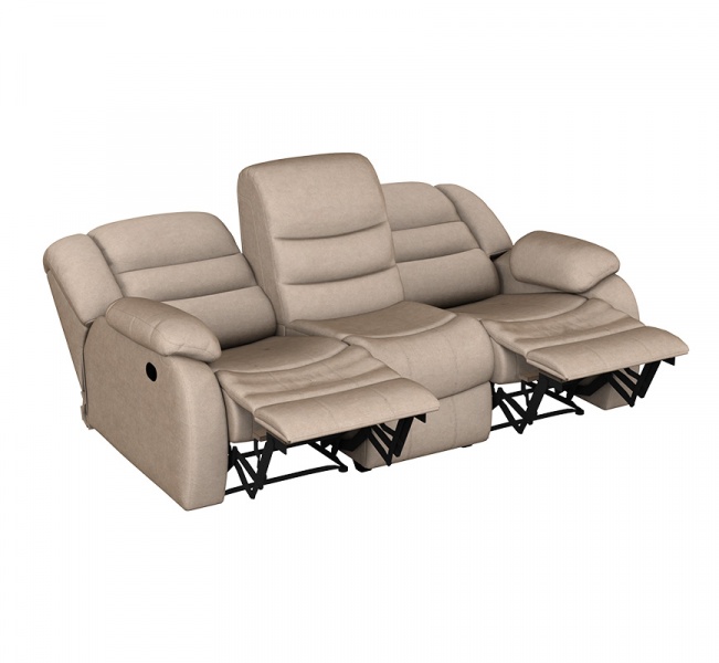 Диван 3-местный с двумя механизмами «Реклайнер» Ридберг Лаки бежевый