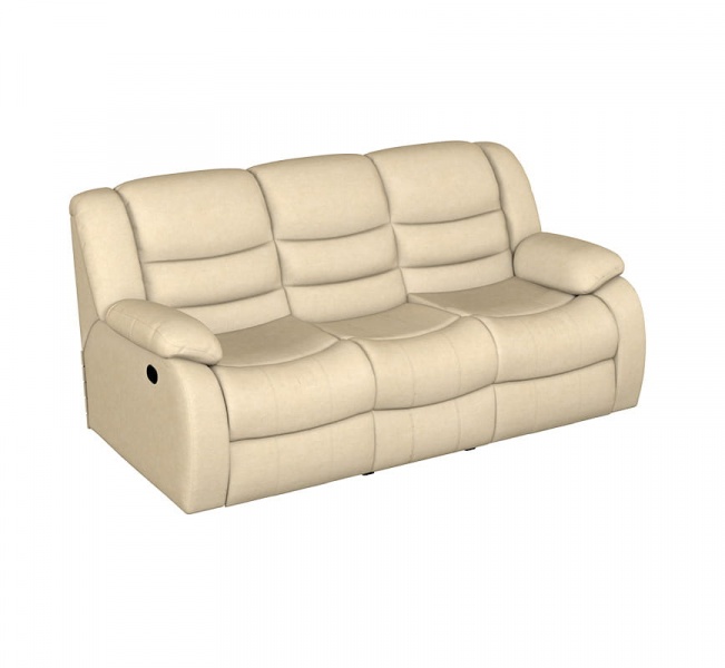 Диван 3-местный с двумя механизмами «Реклайнер» Ридберг Лаки светло-бежевый