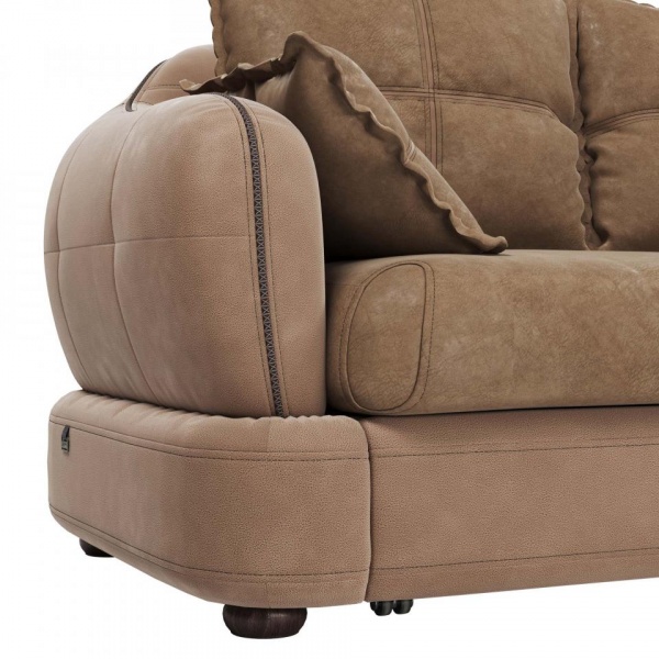 Диван 3-х местный Неаполь Tesoro латте (эз) / Felicita Light brown 11