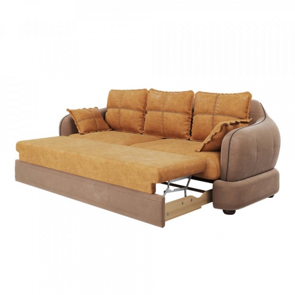 Диван 3-х местный Неаполь Tesoro латте (эз) / Feleсita Camel 5