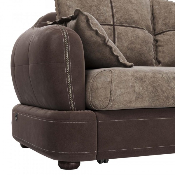 Диван 3-х местный Неаполь Tesoro темно-коричневый (эз) / Feleсita Taupe 13