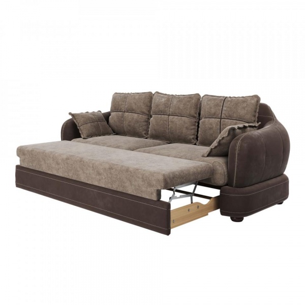 Диван 3-х местный Неаполь Tesoro темно-коричневый (эз) / Feleсita Taupe 13