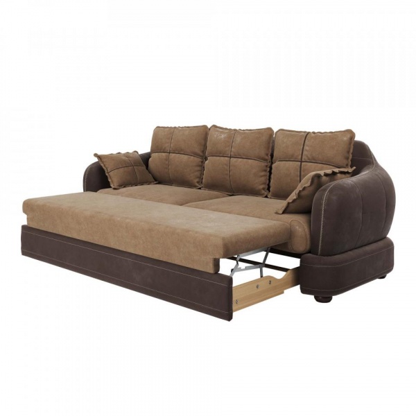 Диван 3-х местный Неаполь Tesoro темно-коричневый (эз) / Felicita Light brown 11