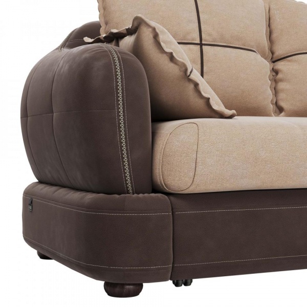 Диван 3-х местный Неаполь Tesoro темно-коричневый (эз) / Chiaro 2