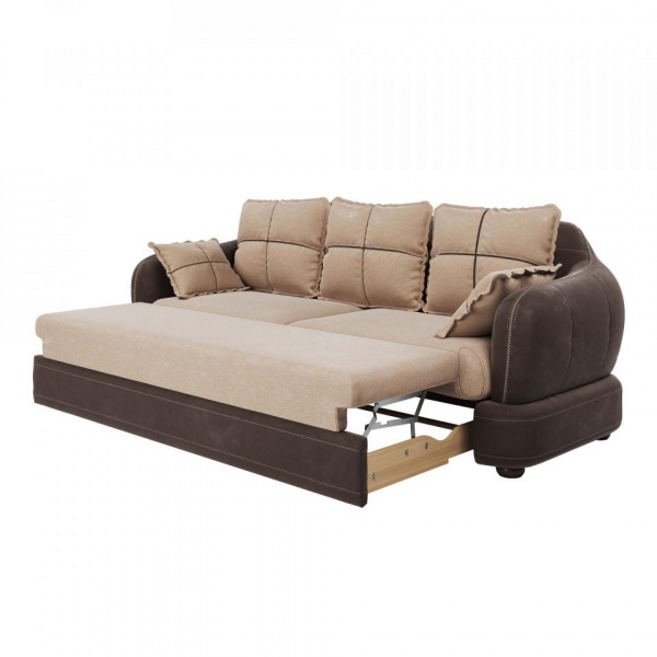 Диван 3-х местный Неаполь Tesoro темно-коричневый (эз) / Chiaro 2