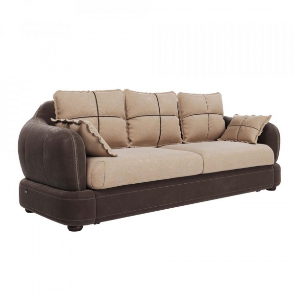 Диван 3-х местный Неаполь Tesoro темно-коричневый (эз) / Chiaro 2