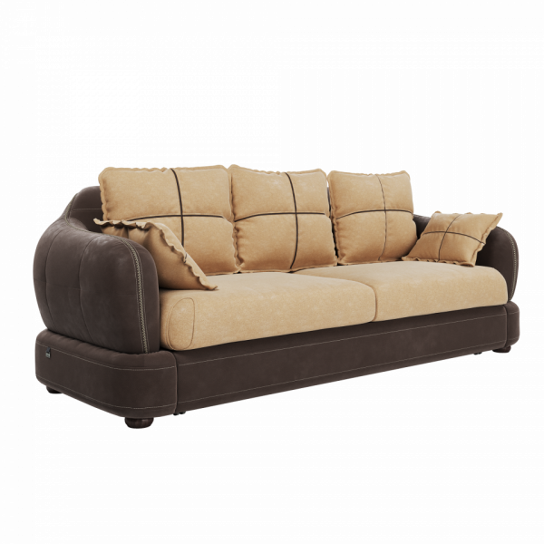Диван 3-х местный Неаполь Tesoro темно-коричневый (эз) / Chiaro 1