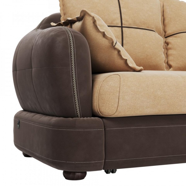 Диван 3-х местный Неаполь Tesoro темно-коричневый (эз) / Chiaro 1