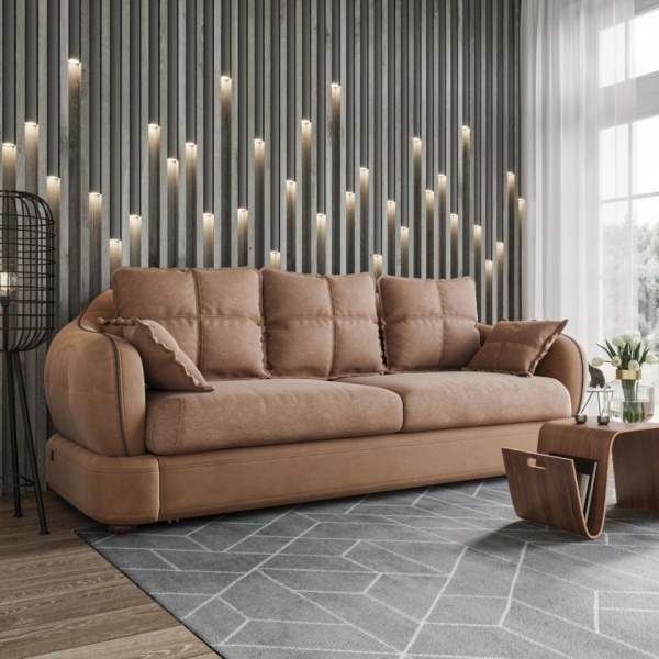 Диван 3-х местный Неаполь Tesoro латте (эз) / Chiaro 4