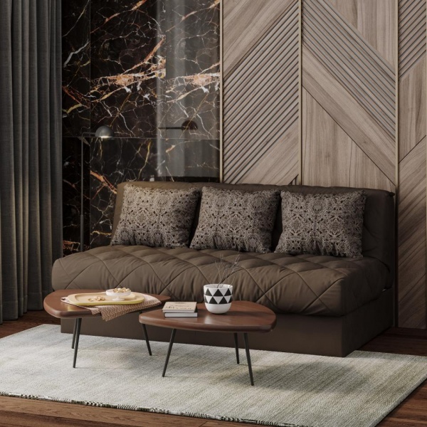 Диван-кровать 3-х местный без подлокотников Тэйлор Найс 03 / Дамаск 02