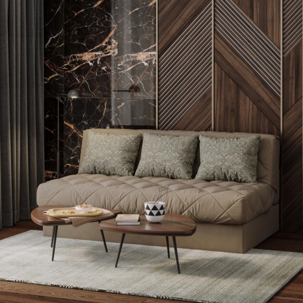 Диван-кровать 3-х местный без подлокотников Тэйлор Найс 02 / Дамаск 04