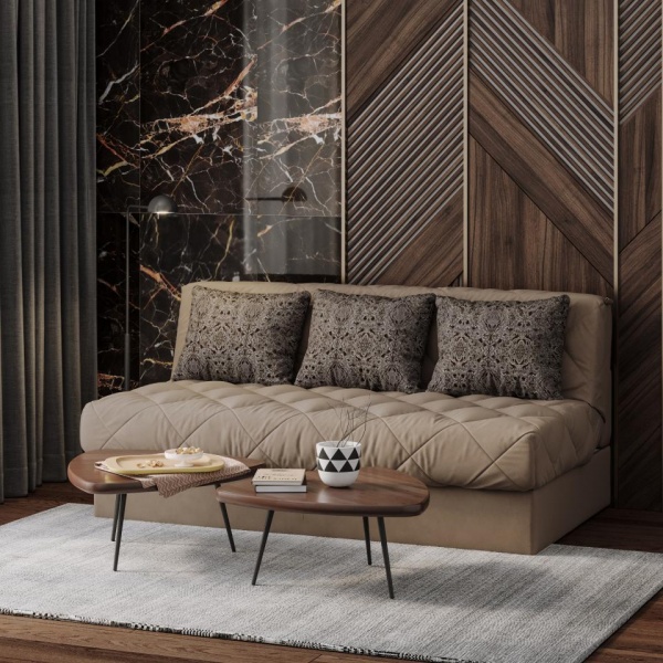 Диван-кровать 3-х местный без подлокотников Тэйлор Найс 02 / Дамаск 02