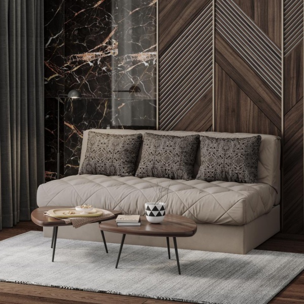 Диван-кровать 3-х местный без подлокотников Тэйлор Найс 01 / Дамаск 02