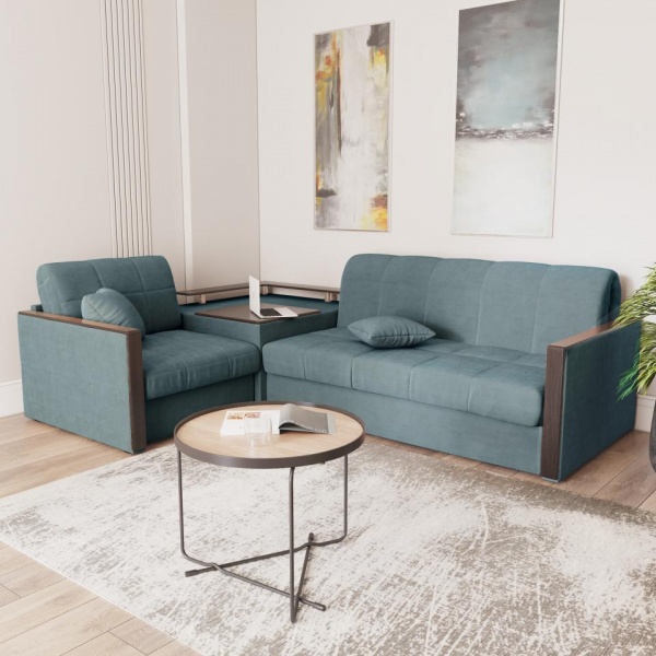 Диван угловой с баром Бристоль 1,6 Velutto 53