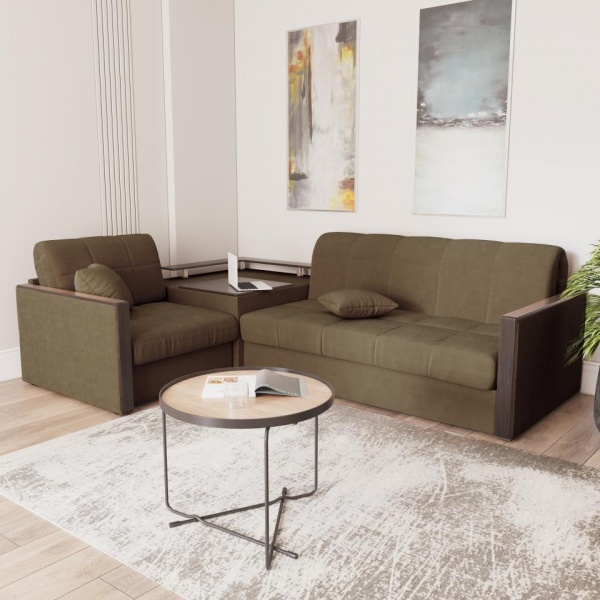 Диван угловой с баром Бристоль 1,6 Velutto 23