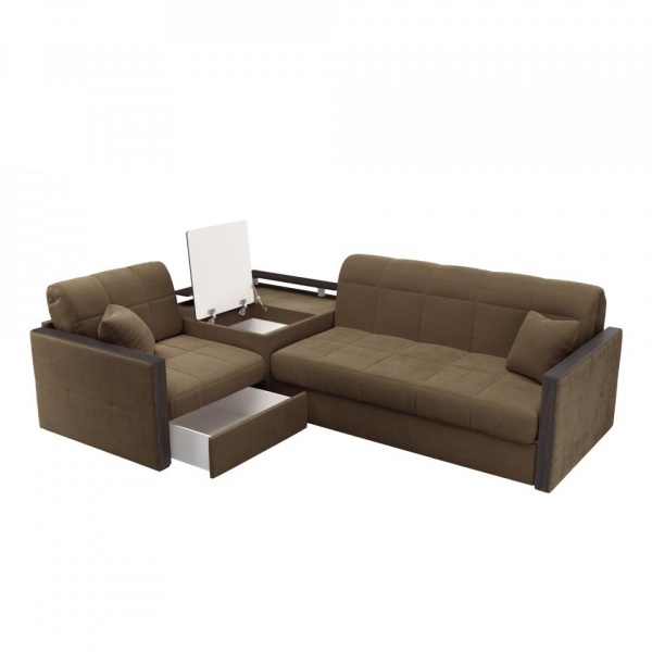 Диван угловой с баром Бристоль 1,6 Velutto 23