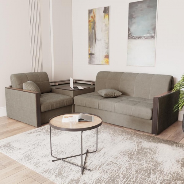 Диван угловой с баром Бристоль 1,6 Velutto 08