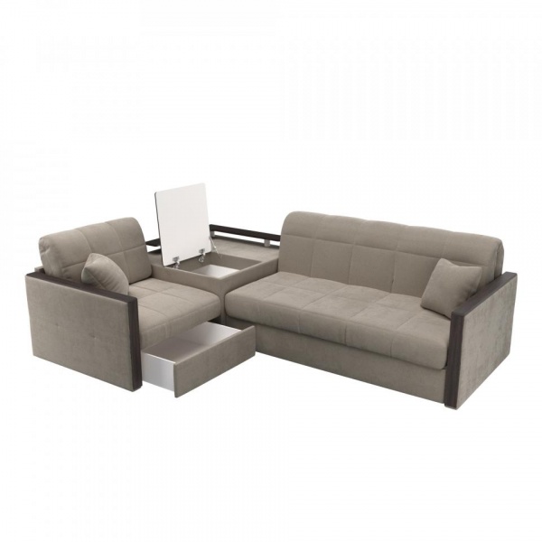 Диван угловой с баром Бристоль 1,6 Velutto 08