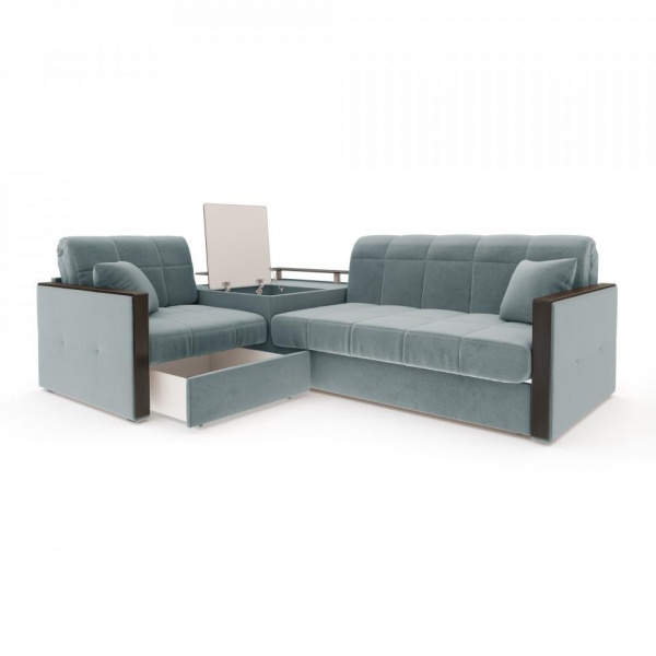 Диван угловой с баром Бристоль 1,4 Velutto 53