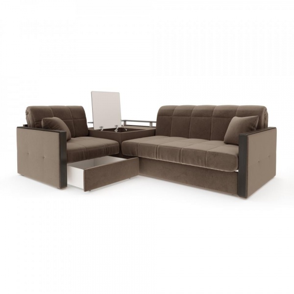 Диван угловой с баром Бристоль 1,4 Velutto 23