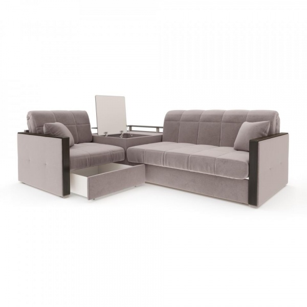 Диван угловой с баром Бристоль 1,4 Velutto 08