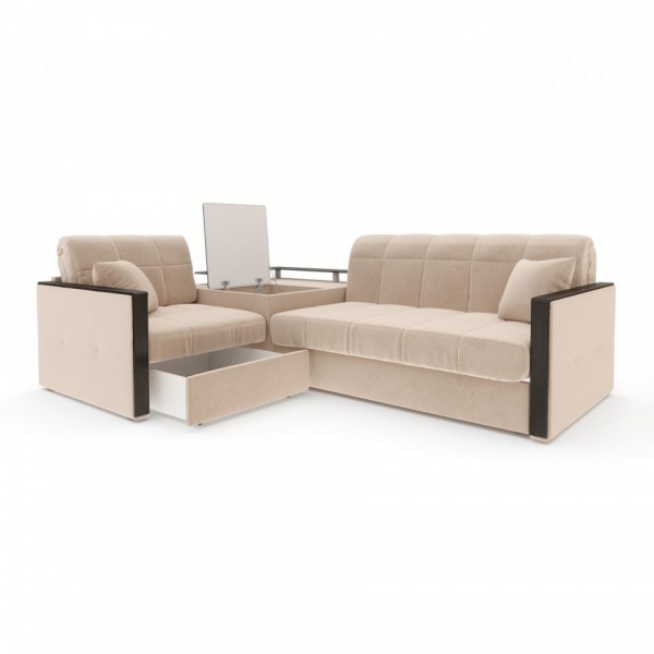 Диван угловой с баром Бристоль 1,4 Velutto 04