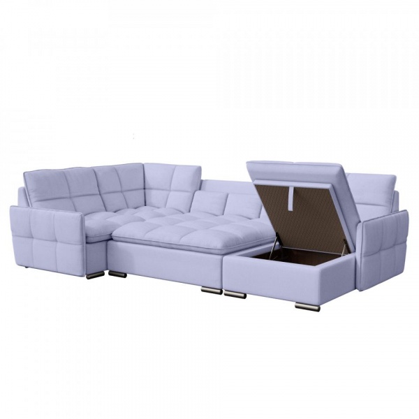 Диван угловой Сидней с оттоманкой и креслом Tesla 12