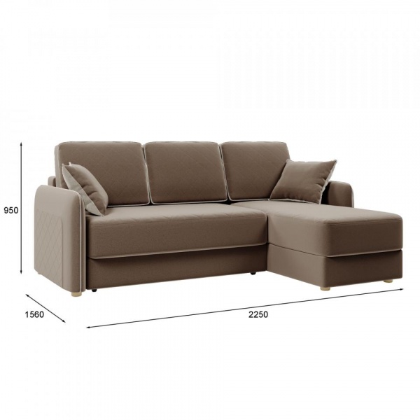 Диван угловой Реймс Velutto 23