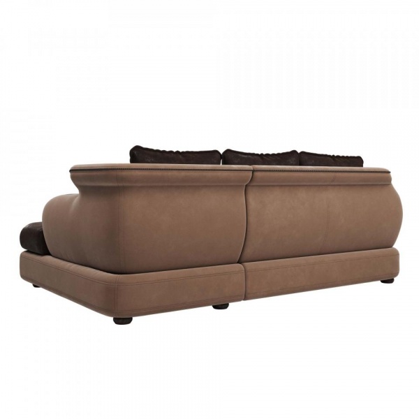 Диван угловой правый Неаполь Tesoro латте (эз) / Feleсita Chocolate 10