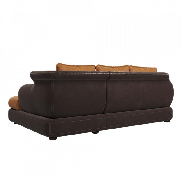 Диван угловой правый Неаполь Tesoro темно-коричневый (эз) / Feleсita Camel 5