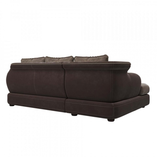 Диван угловой левый Неаполь Tesoro темно-коричневый (эз) / Feleсita Taupe 13