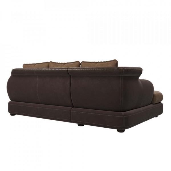 Диван угловой левый Неаполь Tesoro темно-коричневый (эз) / Felicita Light brown 11