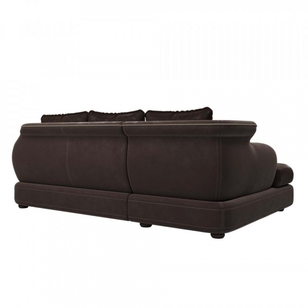 Диван угловой левый Неаполь Tesoro темно-коричневый (эз) / Feleсita Chocolate 10